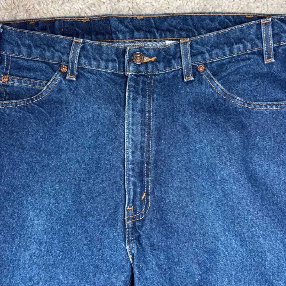 Vtg Levi's Mens Jeans 505 Regular Fit Straight Leg W36 L32 Blue Orange Tab Y2K